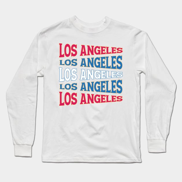 NATIONAL TEXT ART LOS ANGELES Long Sleeve T-Shirt by LAVA-ROMA-NOVA